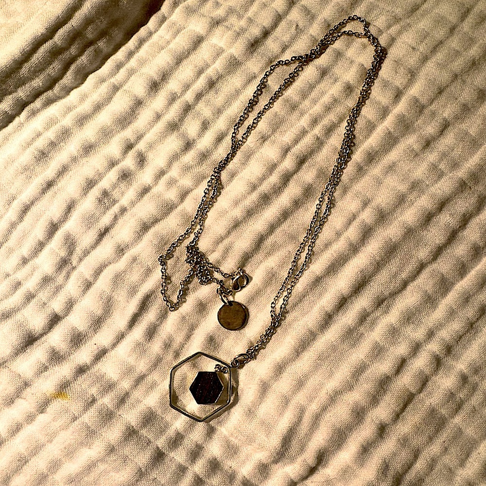 Olive & Poppy Wine Barrel necklace, Silver